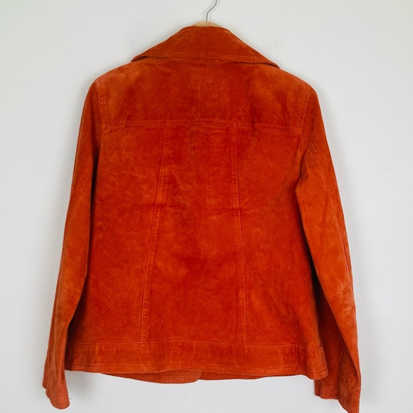 Chicos burnt orange suede double breasted jacket.Large - Picture 4 of 4